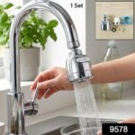 360 Degree Rotating Faucet Water Saving Tap Aerator (1 Set) - Image 2