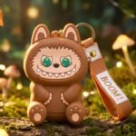 Cute Cartoon Character Mini Silicone Pouch Keychain with Strap (1 Pc) - Image 3
