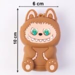 Cute Cartoon Character Mini Silicone Pouch Keychain with Strap (1 Pc) - Image 6