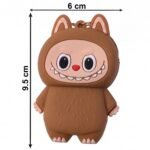 Cute Cartoon Style Silicone Mini Pouch Keychain with Strap (1 Pc) - Image 6