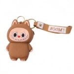 Cute Cartoon Style Silicone Mini Pouch Keychain with Strap (1 Pc) - Image 4