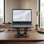 Premium Adjustable Foldable Metal Laptop Stand (1 Pc) - Image 3