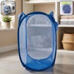 Foldable Mesh Laundry Bag Hamper (1 Pc, 30x30x46 Cm)