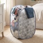 Foldable Mesh Laundry Bag Hamper (1 Pc, 36x36x56 Cm) - Image 8