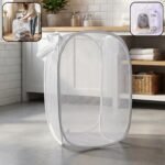 Foldable Mesh Laundry Bag Hamper (1 Pc, 32x56 Cm)