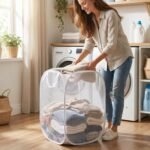 Foldable Mesh Laundry Bag Hamper (1 Pc, 32x56 Cm) - Image 4