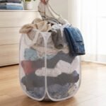 Foldable Mesh Laundry Bag Hamper (1 Pc, 32x56 Cm) - Image 3
