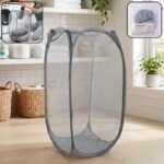 Foldable Mesh Laundry Bag Hamper (1 Pc, 50x32x32 Cm)