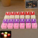 Set of 24 Multi-Color LED Tealight Candles