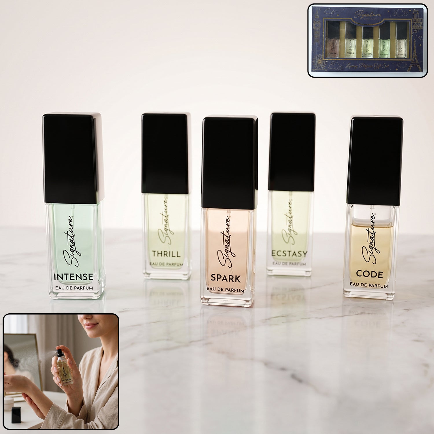 LuxuryFragranceGiftSet-WOSKU-01.jpg Best Luxury Perfume Gift Set - 5 Perfume Gift for Men & Women - Image 1