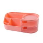 Multipurpose Makeup Organizer Storage Box (1 Pc, Pink Color) - Image 4