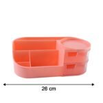 Multipurpose Makeup Organizer Storage Box (1 Pc, Pink Color) - Image 6