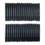 36 Color Dual Tip Art Sketch Markers Set with Carry Case - Image 4