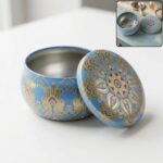 Premium Decorative Mandala Printed Metal Candle Container (1 Pc)