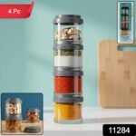 Multipurpose Multi Connecting Stackable Storage Container Set (4 Pc) - Image 2