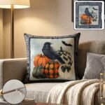 45x45 Cm Decorative Printed Cushion Pillow Cover with Zipper (1 Pc)