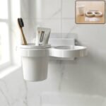 Wall Mounted Toothbrush Holder Set (1 Set)