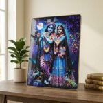 Divine Radha Krishna Moonlight Artistic Wall Frame (1 Pc, 60x45 Cm) - Image 3