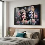 Premium Radha Krishna Royal Artistic Wall Frame (1 Pc, 89x58 Cm) - Image 4