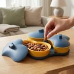 Multipurpose 3 Section Snack Serving Tray with Lid (1 Pc) - Image 3