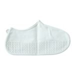 Waterproof Silicone Shoe Cover White Color (1 Pair, Medium Size) - Image 5