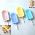 Premium Silicone Ice Cream Popsicle Mold Set 4 Pc