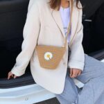 Stylish Jute Crossbody Sling Bag (1 Pc, 17x23 Cm) - Image 3