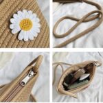 Stylish Jute Crossbody Sling Bag (1 Pc, 17x23 Cm) - Image 7