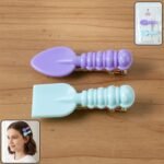 Cute Mini Spade & Leaf Shape Hair Clip Set (2 Pc)