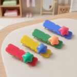 Colorful Star Design Decorative Hair Clip Set (4 Pc) - Image 4