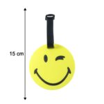 Cute Smiley Face Round Travel Identification Luggage Bag Tag (1 Pc) - Image 6
