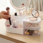 Multipurpose Cosmetic Makeup Organizer Storage Box (1 Pc, White Color) - Image 3