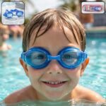 Kids Durable Swimming Goggles with Soft Cushion Seal and Adjustable Head Strap  – 1 Pc