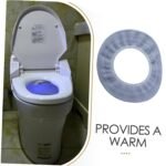 Soft Fabric Elastic Toilet Seat Cover (1 Pc, 29x29 Cm) - Image 5