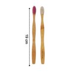 Eco-Friendly Natural Bamboo Toothbrush with Medium Bristles (2 Pc) - Image 9