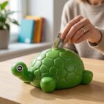 Small Tortoise Shape Money Bank Coin Saving Box (1 Pc) - Image 3