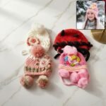 Cute Kids Winter Woolen Ear Flap Cap with Pom Pom (1 Pc, Mix Design) - Image 3