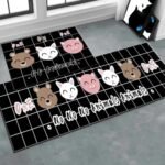 Printed Anti Slip Floor Mat Set (2 Pc, Mix Design & Size) - Image 12
