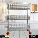 3-Tier Stainless Steel Kitchen Trolley - Image 6