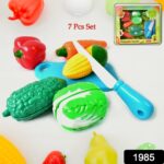Realistic slice-able fruits and vegetables cut in 2 part play toy set - Image 2