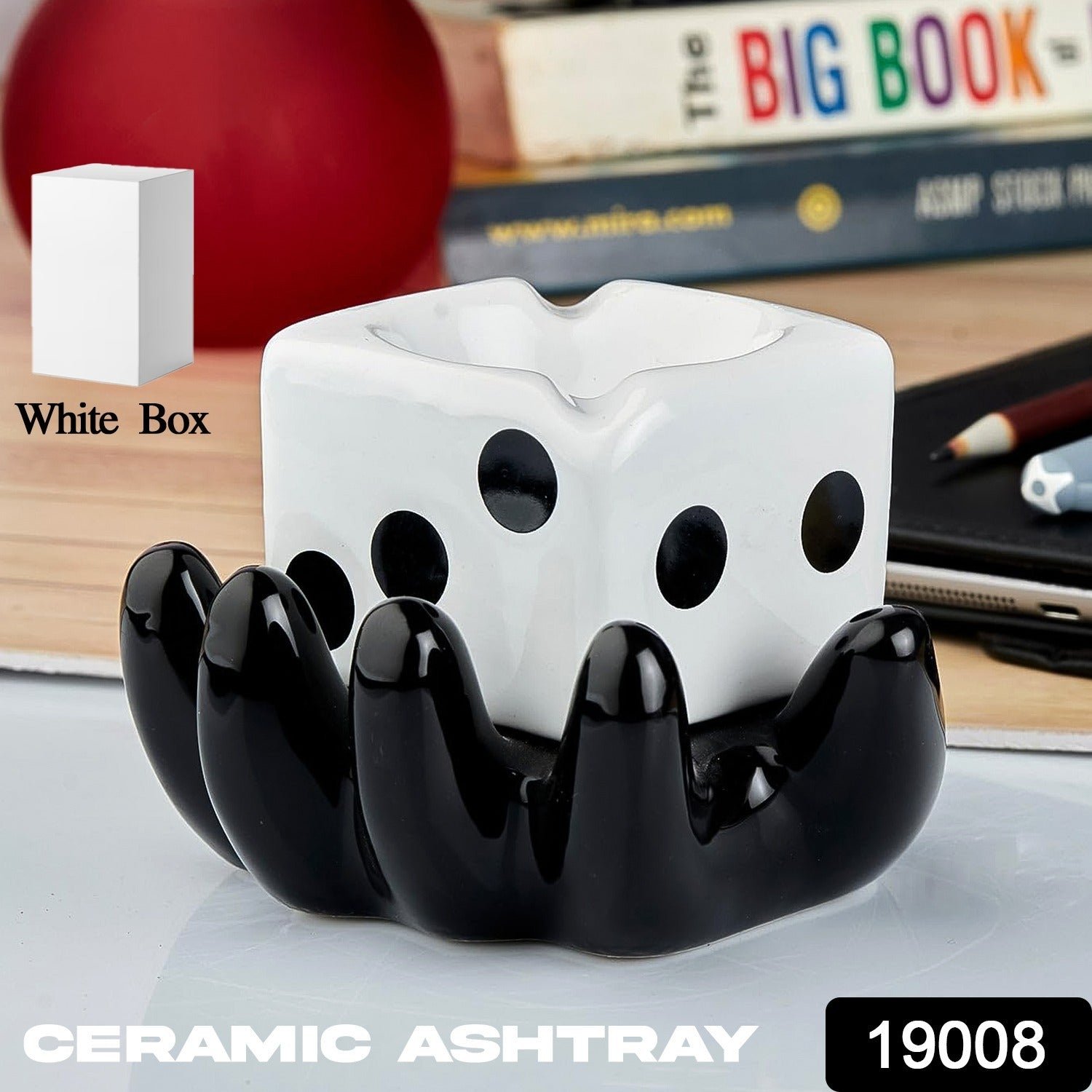 e7fbe21c-b1cf-48b5-befd-be31ac104e2a Colourful Smoking Ceramic Ashtray with Retro Vibes - Image 1