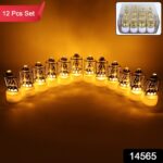 Vintage Lantern Style Decorative Flameless LED Candles (12 Pc) - Image 2