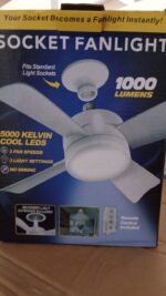 Original Cool LED Socket Fan Light 1000 Lumens 5000K Remote Controlled - Image 7
