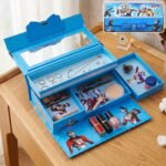 Multipurpose Folding Makeup and Jewelry Storage Box with Mirror (1 Pc)