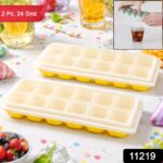 24 Grid Pop Up Ice Cube Tray Set with Lid (2 Pc Set) - Image 2