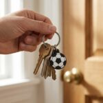 Football Design Shape Bag Charm Keychain Set (10 Pc) - Image 3