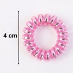 Soft Stretchable Telephone Wire Style Hair Bands Set (1 Pc, Mix Color) - Image 6