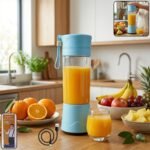 Portable USB Rechargeable Electric Juicer Blender (1 Pc)