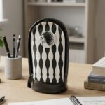 Stylish Hard Base Zipper Pencil Pouch (1 Pc)