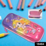 Cute Cartoon Printed Hard Shell Pencil Case with Zipper Closure (1 Pc) - Image 2